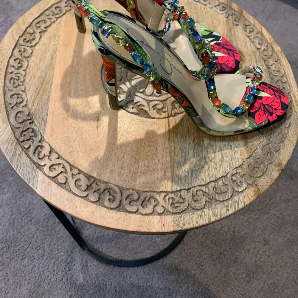 Jessica Simpson Floral Beaded Sandals